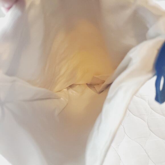 Vintage Christmas Needlepoint Christmas Stocking Ski Theme Blue Velvet Sports - Picture 8 of 10